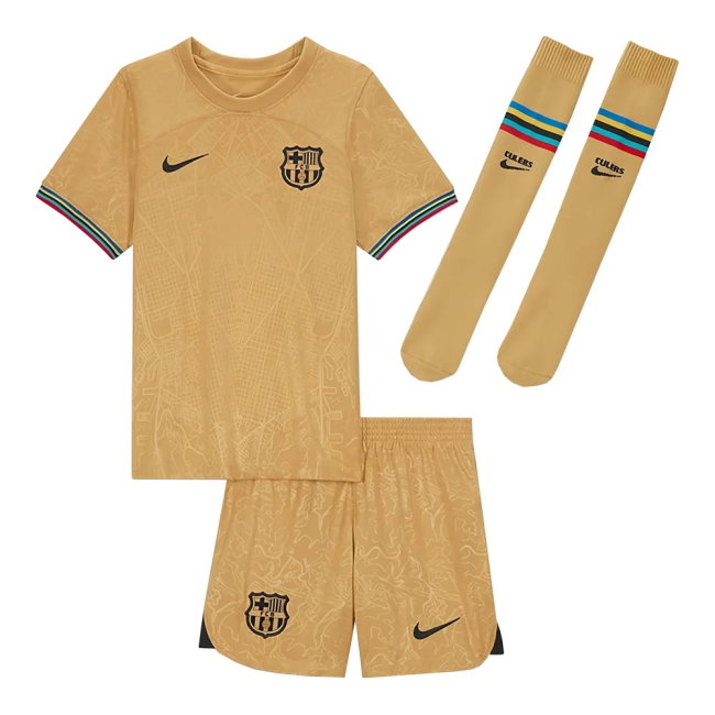 2022-2023 Barcelona Little Boys Away Kit (MEMPHIS 14)-SoccerKits Hub | Buy Soccer Jerseys Online